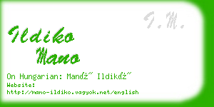 ildiko mano business card